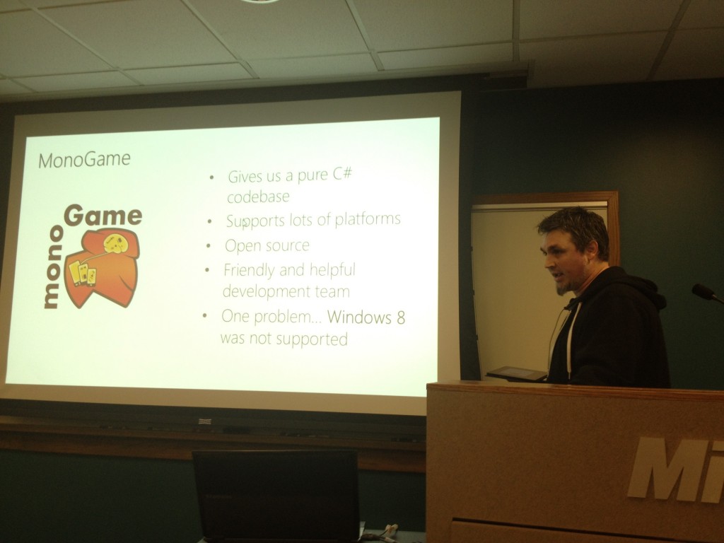 Tom talking about MonoGame at BUILD